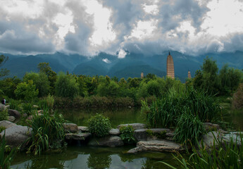 three pagodas China, Dali Three Pagodas, Yunnan