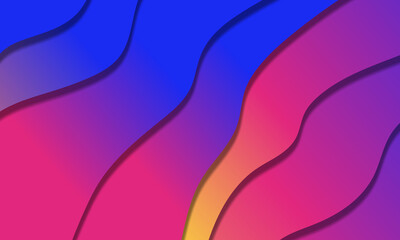 Abstract Wavy Gradient. Vibrant, layered waves with a smooth gradient, creating a dynamic, flowing, and modern abstract background.