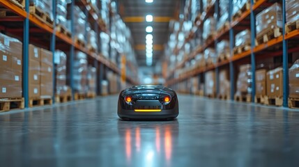 Intelligent robot on duty in a warehouse setting managing fragile cargo efficiently using ai-powered solutions