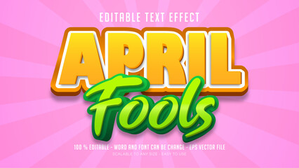 Obraz premium april fools editable text effect
