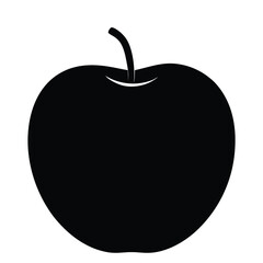 silhouette of Gala apple on white background 