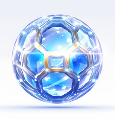 Naklejka premium Luminous metallic texture sphere pattern