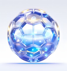 Naklejka premium Luminous metallic texture sphere pattern