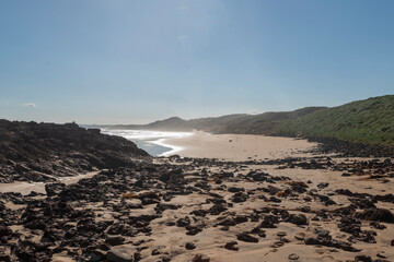 beach and sea Phillip Island Australia Forrest Caves low tide.