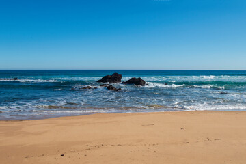 beach and sea Phillip Island Australia Forrest Caves low tide.
