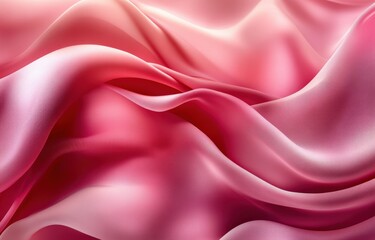 Fototapeta premium Elegant Flowing Pink Satin Fabric