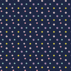 Colorful floral pastel seamless pattern background vector.