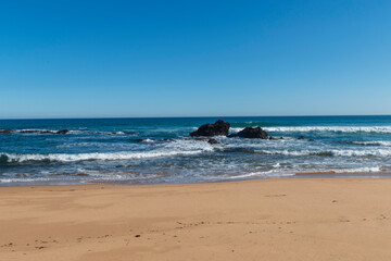 beach and sea Phillip Island Australia Forrest Caves low tide.