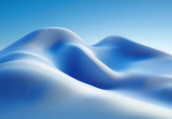 Obraz premium Abstract Blue Snow-Covered Hillscape