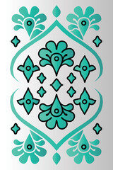 Floral ornamental seamless pattern with flowers and leaves in a vintage style