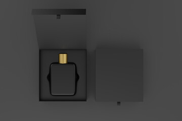 Custom Luxury Perfume Gift Box, Design Packaging Box For Perfume. 3d illustration