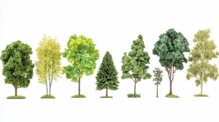 Obraz premium A vibrant row of trees showcasing a stunning array of colors, including fiery reds, bright oranges, and deep yellows, set against a clear blue sky, creating a picturesque autumn scene.