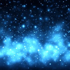 Fototapeta premium Blue nebula cosmic dust space background