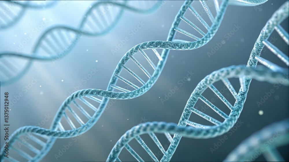Poster 3D Visual of Genetic Code Strings in a Sterile Environment V2