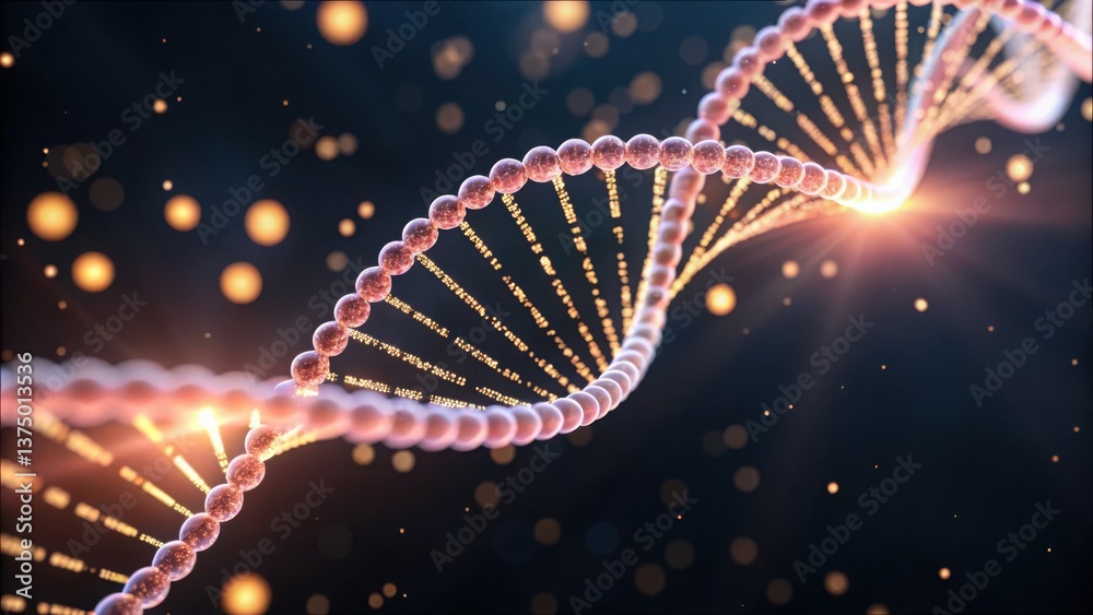 Aufkleber intricate arrangement of genetic particles in dynamic formation