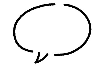 手描きの吹き出し04　丸02　ベクター