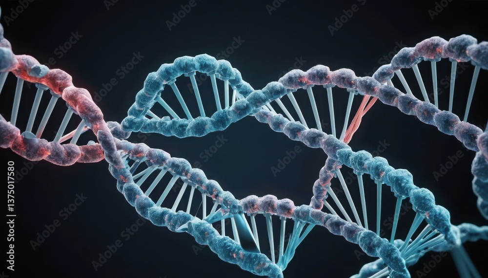 Poster detailed double helix representation in gigapixel format for science