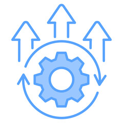 Continuous Improvement Blue Icon