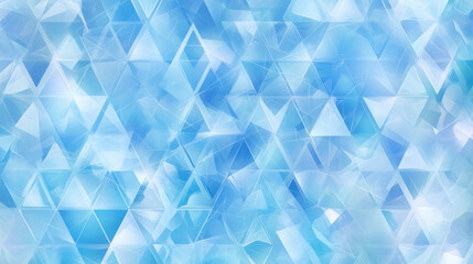 Obraz premium Soft Blue Abstract Geometric Background with Triangles and Light Effects