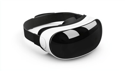 Fototapeta premium High fidelity vr headset with ergonomic strap tech showcase digital environment close-up view innovative design