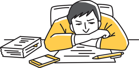 仕事を前にやる気がしないビジネスマン