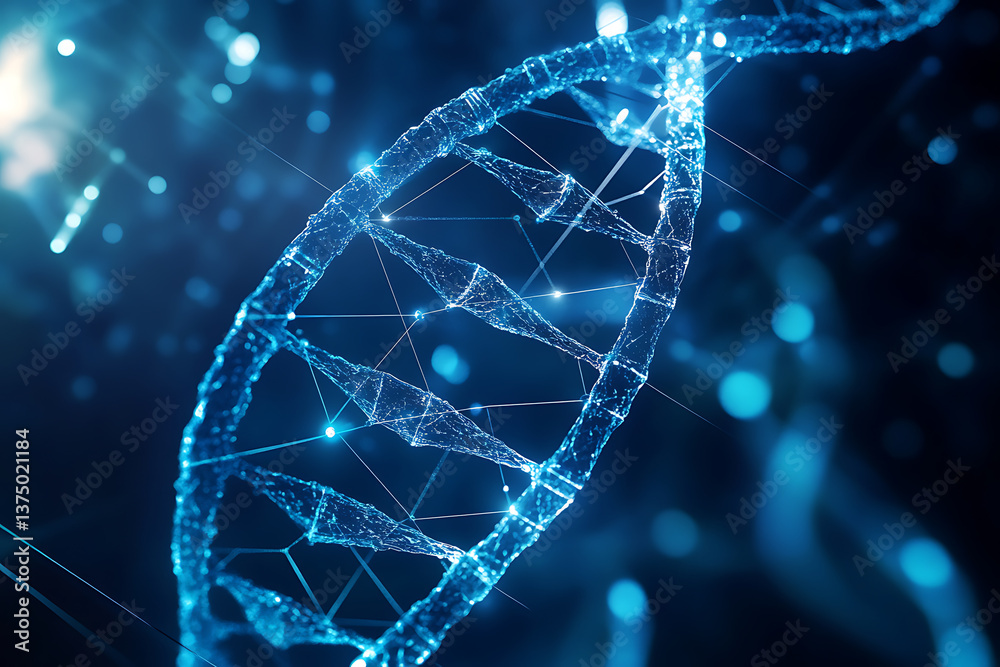 Poster exploring dna structures laboratory scientific visualization digital environment macro view genetic 