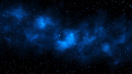 stunning cosmic scene with vibrant blue hues and stars