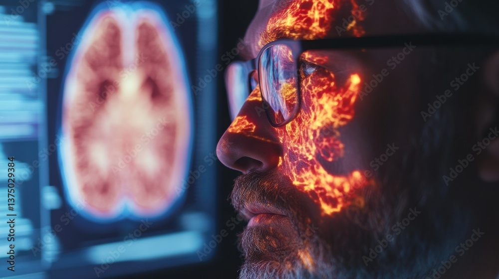Fototapete neurological innovation immersive digital health visualization with transformative ai-powered medica