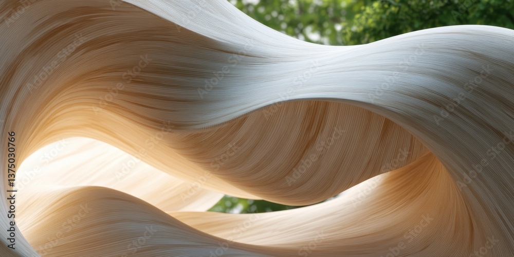Aufkleber fluid architectural elegance organic parametric design showcasing sustainable biomimetic curves in n