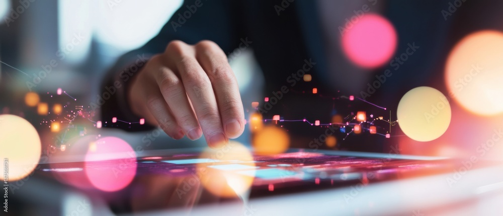 Leinwandbilder digital financial analytics next-gen investor intelligence with interactive risk visualization - imm