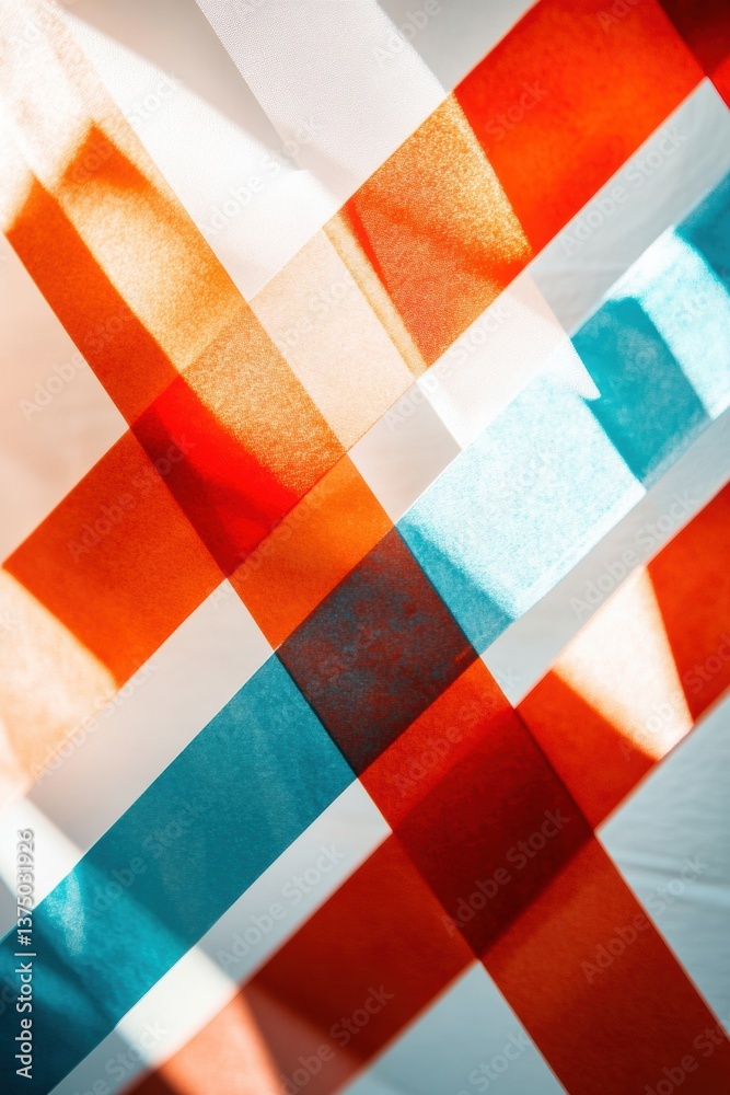Aufkleber dynamic digital fusion vibrant geometric abstract visualization for next-gen brand identity, marketi