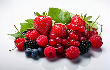 Berries on a white background