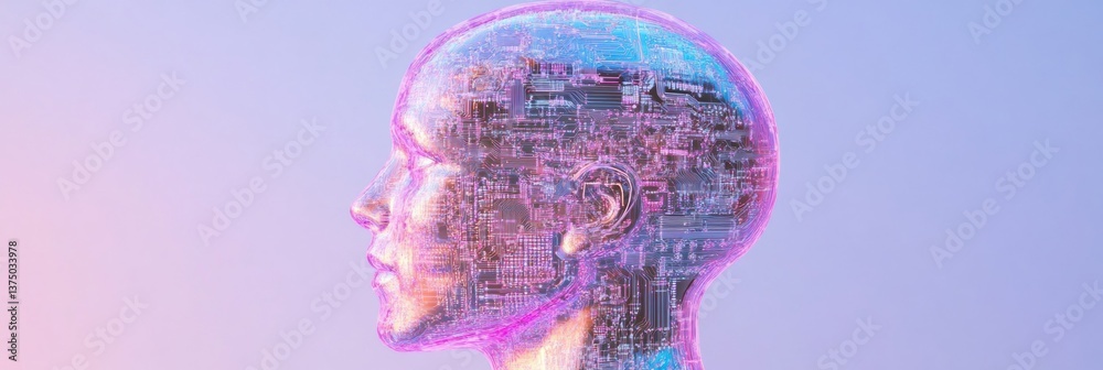 Poster Neurotech Dreamscape Holographic AI Brain Visualization Revealing Quantum Cognitive Interfaces for Next-Gen Digital Learning and Technological Augmentation