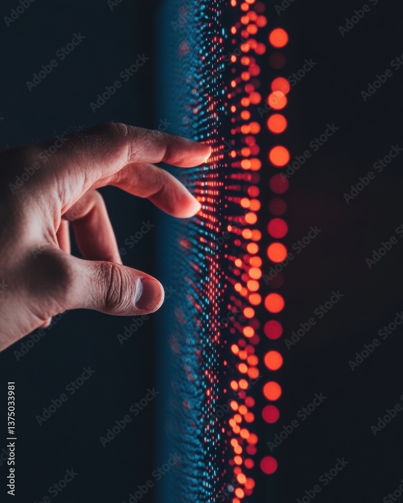 Poster immersive digital interface exploration futuristic interactive touch technology revealing next-gen i