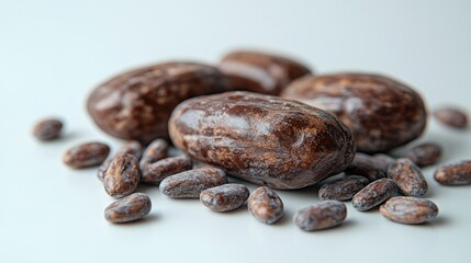 Obraz premium Chocolate-covered cacao beans