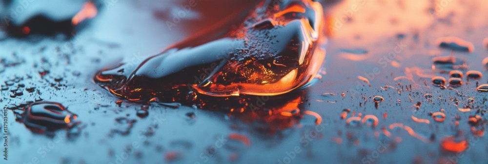 Aufkleber fluid dynamics reimagined cinematic liquid metal macro exploring neuro-organic design for tech innov