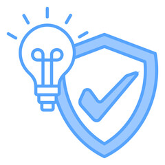 Protection Blue Colour Icon