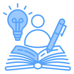Author Blue Colour Icon