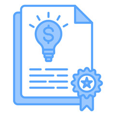 Intangible Asset Blue Colour Icon