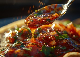 Culinary Gen Z Trend Viral Salsa Macha - Authentic Mexican Street Food Celebrating Gourmet Texture and Global Flavor Innovation for Digital Content Creators