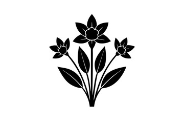 black and white flower