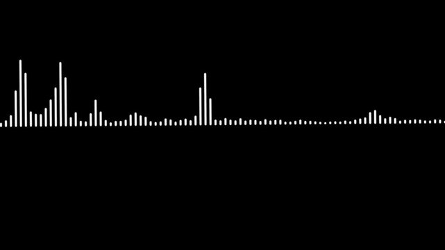 Music equalizer, audio waves or sound frequency in lines, Audio wave spectrum animation video,
Animation video white abstract audio sound visualizer wave spectrum,  Abstract sound waves,