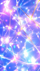 Fototapeta premium Abstract glowing network with vibrant colors and shimmering lights . AI generative