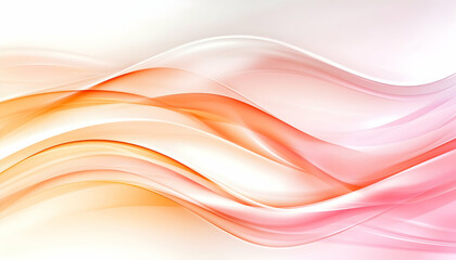 Obraz premium Abstract orange and pink wavy design on white background . AI generative