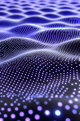 Obraz premium Abstract purple and blue digital wave pattern . AI generative