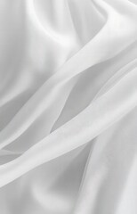 Obraz premium Closeup of Smooth White Sheer Fabric