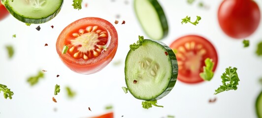 High definition fresh vegetable salad