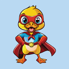 super hero duck vector illustration
