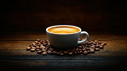 Obraz premium Espresso Delight: Aromatic Coffee Bean Embrace