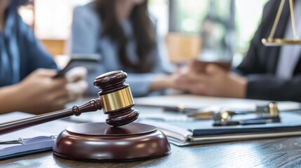 Volunteers offering free legal advice at a local community outreach program.